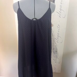 Navy and Red Polka Dot Mini Shift Dress